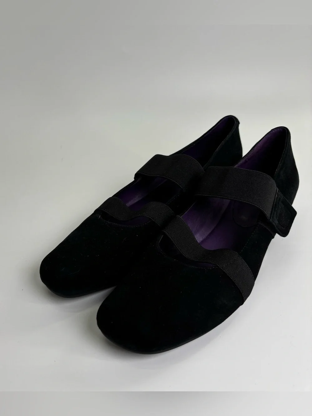 Vaneli Melle black suede wedge Mary Jane’s 8.5 Narrow